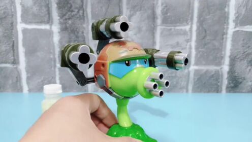 植物大战僵尸玩具故事系列:加特林豌豆炮加入植物家族