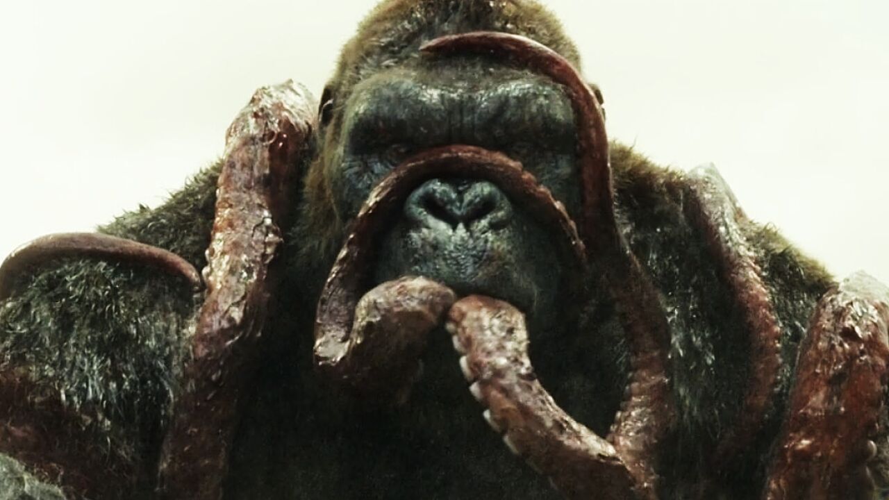 史前大猩猩有多霸气,把北海巨妖当"辣条"吃,太凶猛