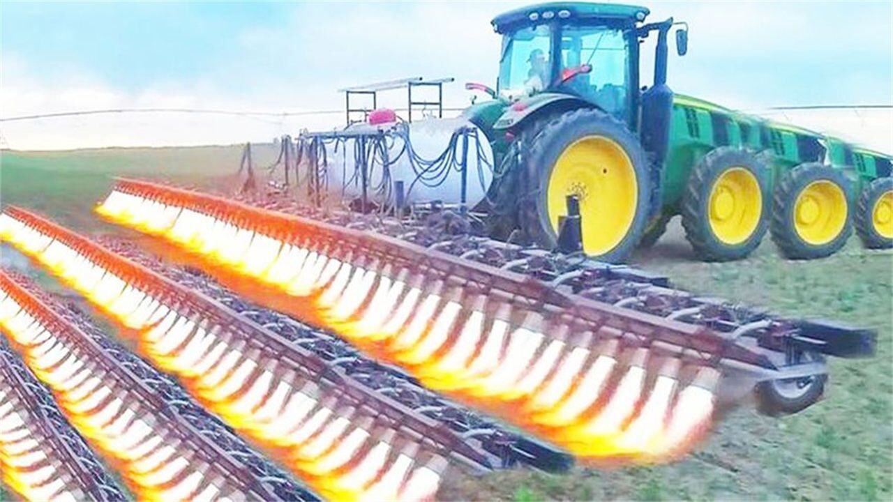 美国发明喷火除草机,2000度的高温,将杂草细菌燃烧殆尽!