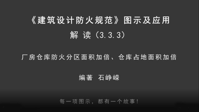 解读3.3.3:厂房仓库防火分区面积加倍、仓库占地面积加倍!《建筑设计防火规范图示及应用》