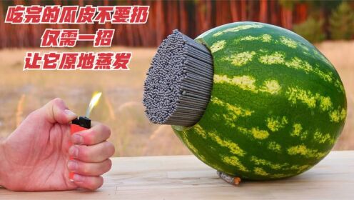 吃完的瓜皮不要扔,只需一招,让它原地“蒸发”_高清1080P在线观看平台_腾讯视频