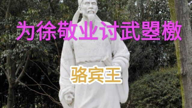 《为徐敬业讨武曌檄》唐 骆宾王 班声动而北风起,剑气冲而南斗平