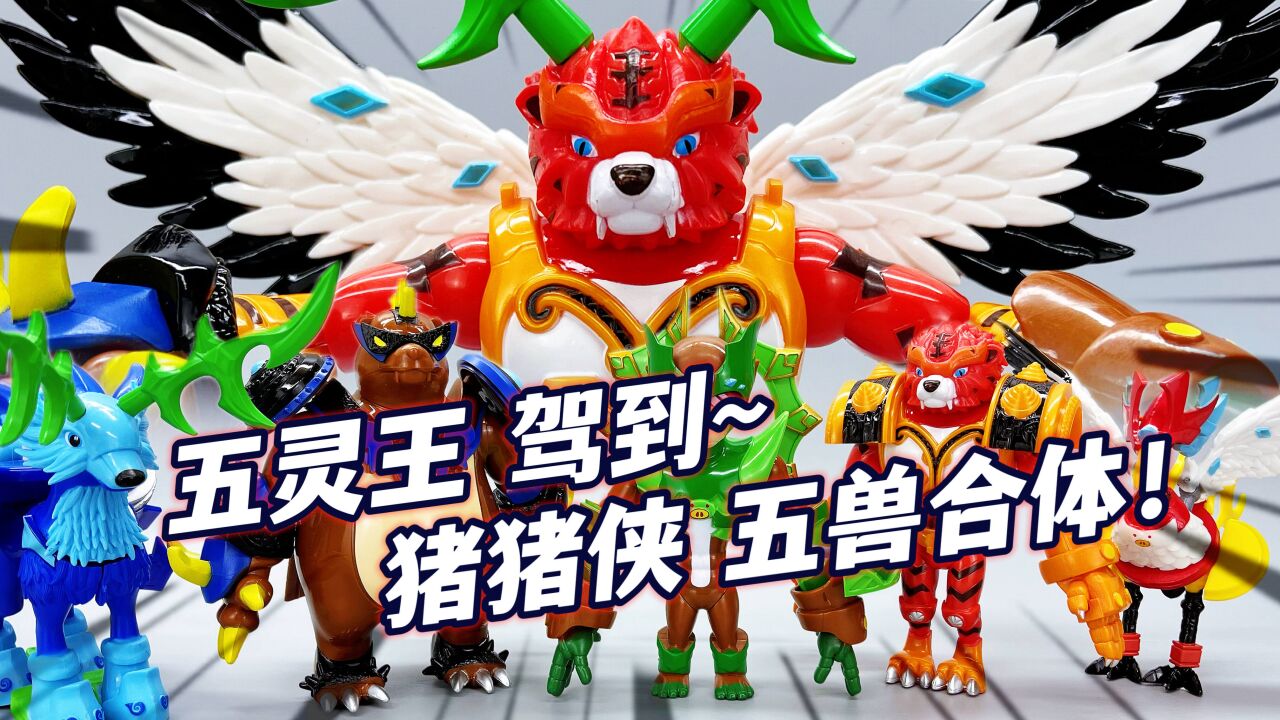 童年战神五灵王驾到！猪猪侠五兽合体五灵卫金木水火土大鹏评_高清1080P在线观看平台_腾讯视频