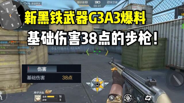 新黑铁武器G3A3爆料,基础伤害38点的步枪!