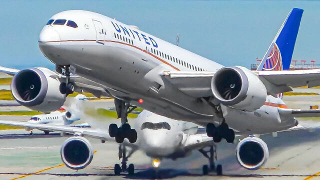 机场拍摄飞机起飞的过程!简直是太激动了,像看大片一般_腾讯视频