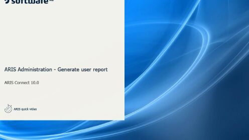 admin_generate_report - ARIS - Software AG