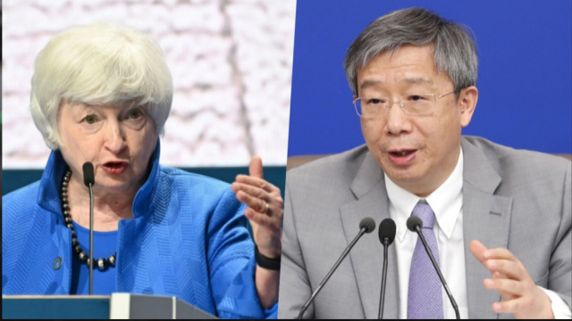 央行行长易刚会见美国财长耶伦