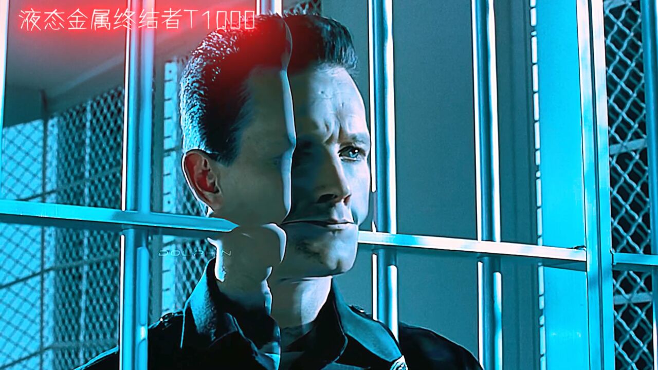 终结者2里的液态金属T1000终结者太惊艳了吧，难以超越的经典！_高清
