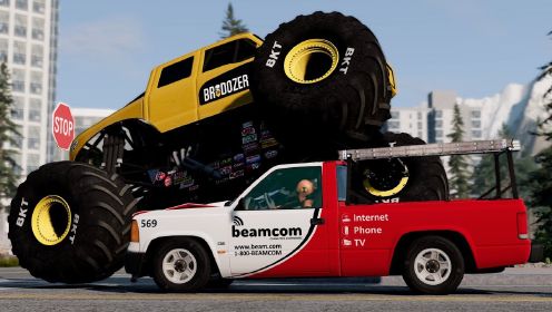 【BeamNG】混乱的怪物卡车