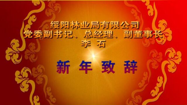 绥阳林业局有限公司副书记、总经副董事长李石新年致辞