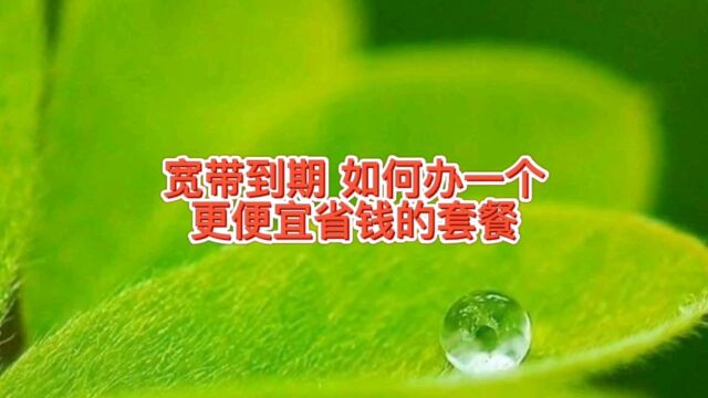 宽带到期了,怎么更换一个更省钱网速更快的手机套餐,有几种方法