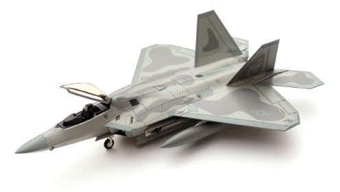 夏威夷猛禽！HM 1/72 F-22A战斗机合金成品模型开箱测评