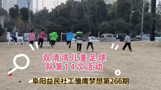 阜阳城南双清湾儿童足球队第14次活动阜阳益民社工雏鹰梦想第266期