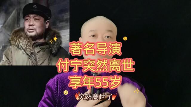 著名导演:付宁突然离世,享年55岁!