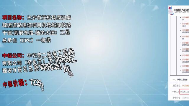 猫糊查中标,中交二航局连中三标!