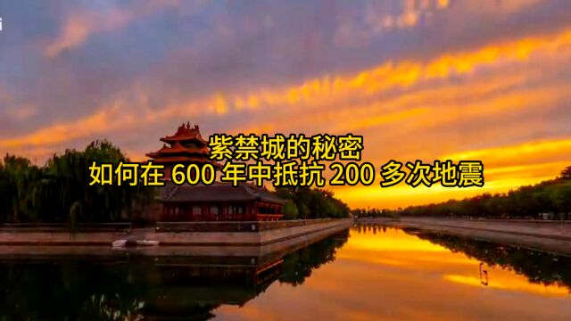 紫禁城的秘密:如何在 600 年中抵抗 200 多次地震