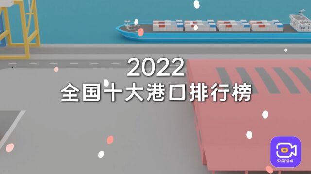 2022年中国十大港口!宁波舟山港全球第一,吞吐量超12.5亿吨!