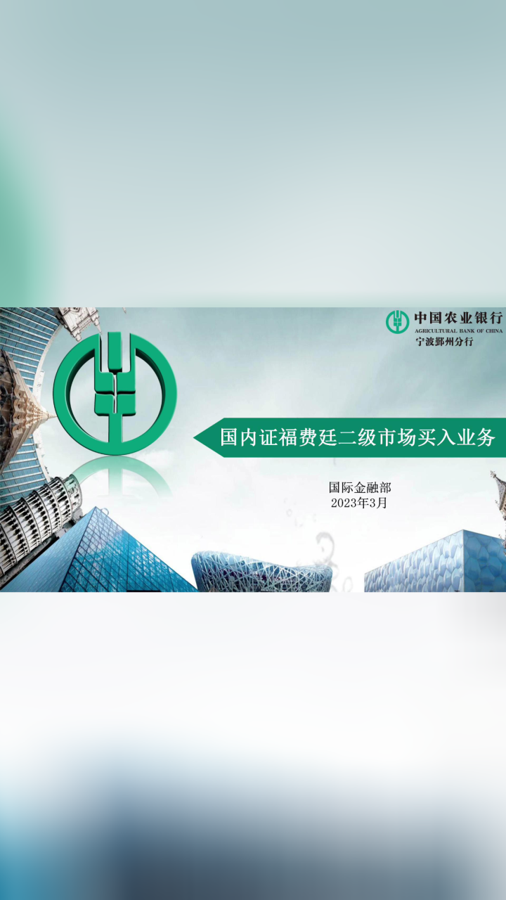 国内证福费廷二级市场买入业务