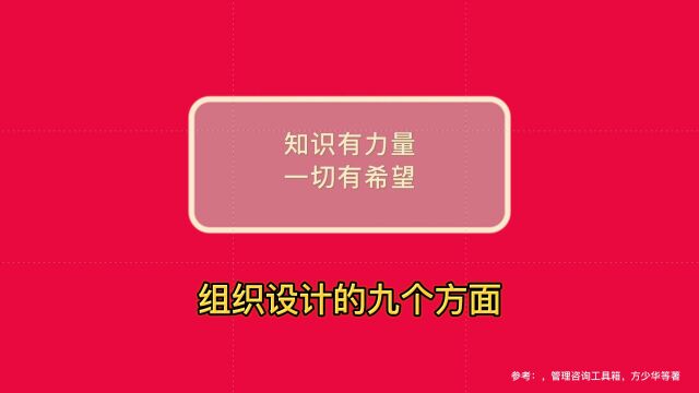 德理创新进化普及系列——组织设计的九个方面