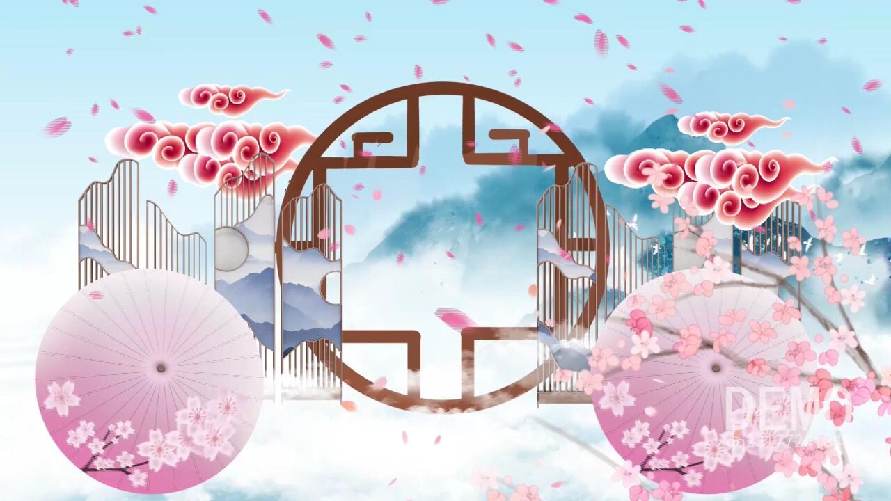 1083.盛世清韵 伴奏 中国风 旗袍走秀led背景视频