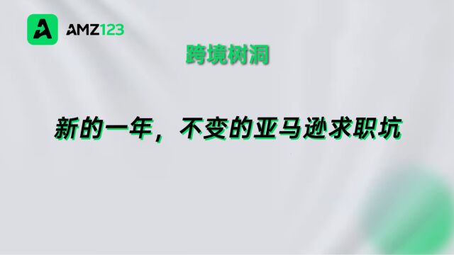 跨境树洞:新的一年,不变的亚马逊求职坑