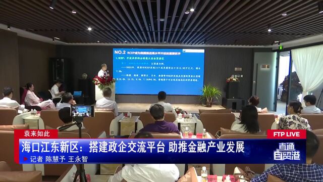 海口江东新区:搭建政企交流平台 助推金融产业发展