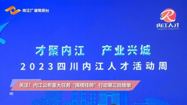 <微视>才聚内江 产业兴城④| 关注!内江公布重大任务“揭榜挂帅”行动第三批榜单