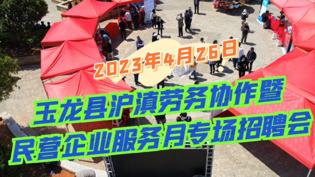 4月26日,玉龙县沪滇劳务协作暨民营企业服务月专场招聘会