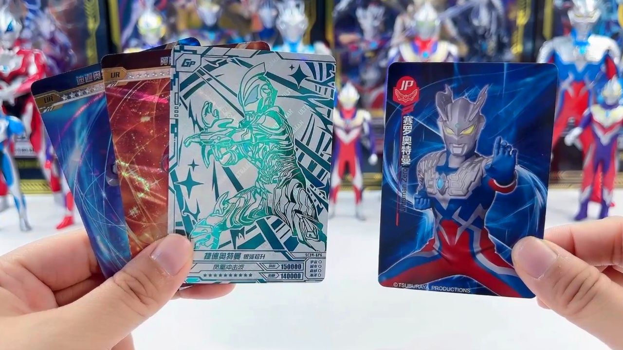 首拆奥特曼五周年第34弹经典版,绿gp和jp卡,大家见过吗?