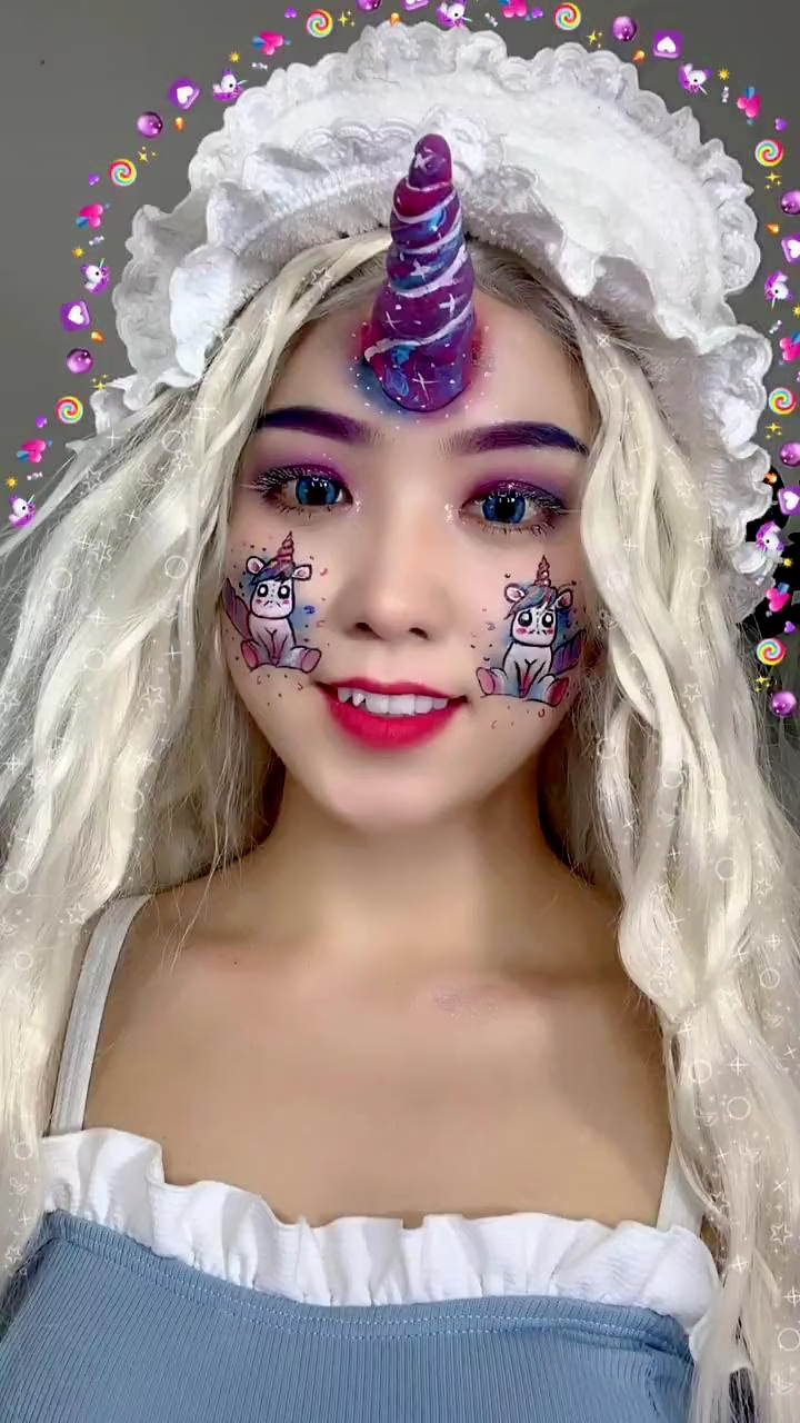 梦幻独角兽妆教程,下一个画什么