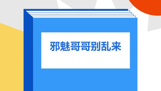 带你了解《邪魅哥哥别乱来》