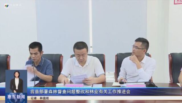 惠东县部署森林督查问题整改和林业有关工作推进会