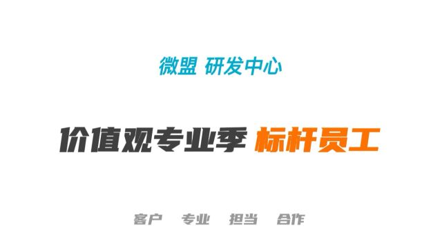 微盟研发中心价值观专业季23年Q1标杆员工