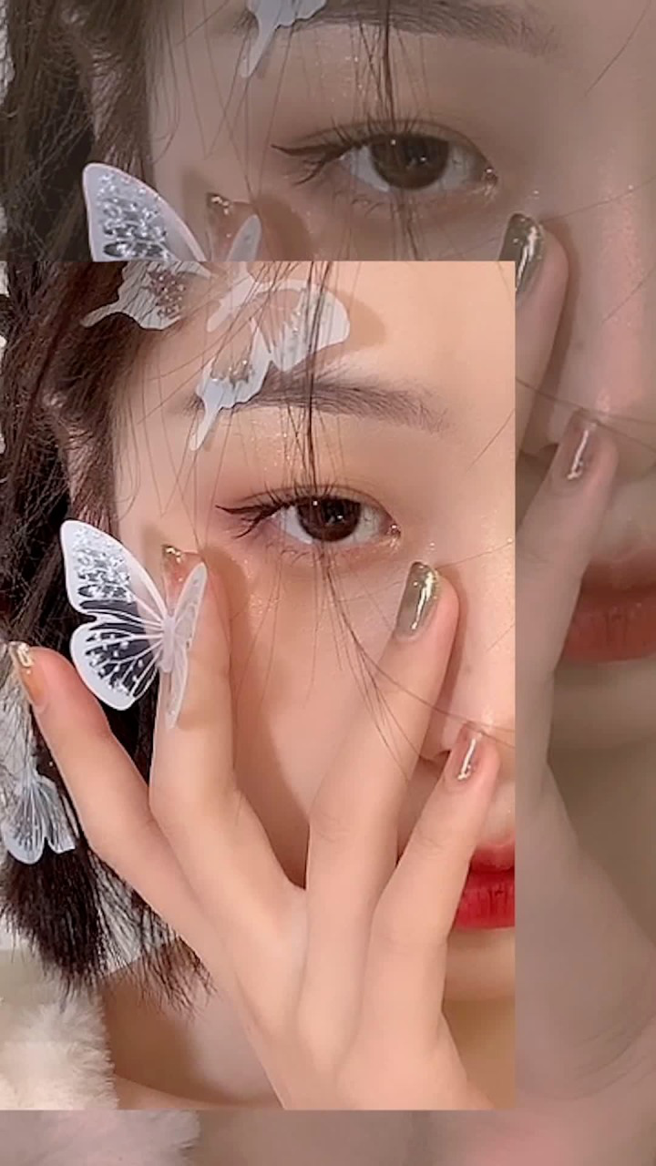 清透氛围感蝴蝶妆容梦幻神秘