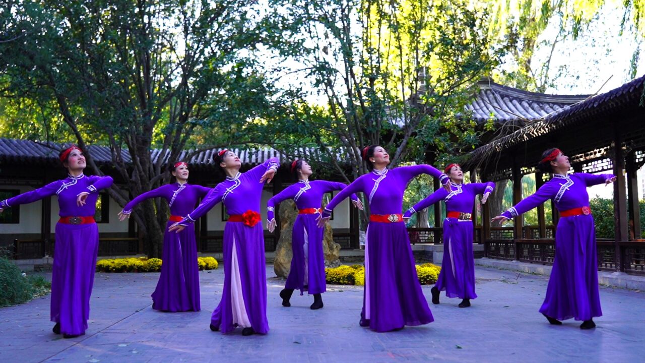 广场舞《唱首情歌给草原》蒙古舞,歌好听舞好看