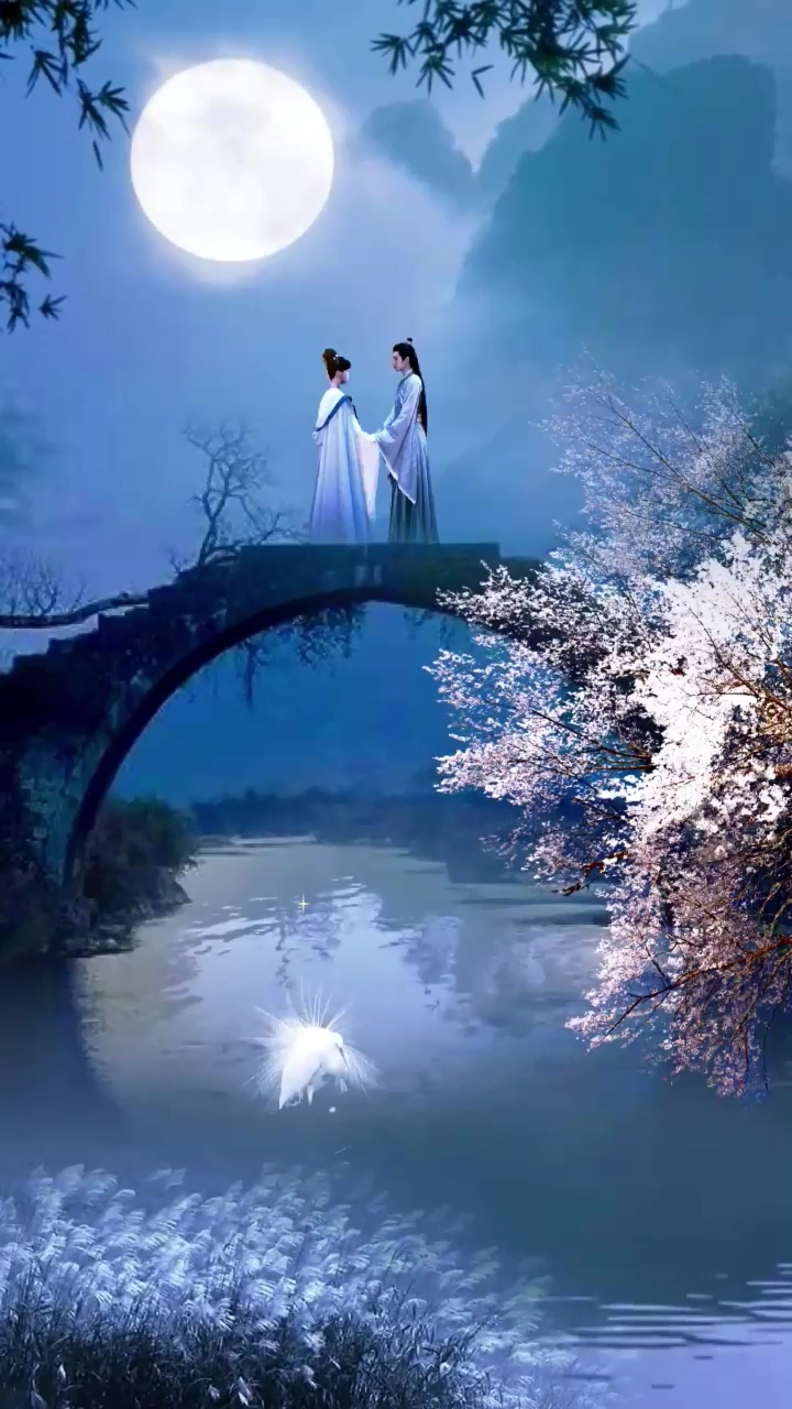 《鹊桥仙》柔情似水佳期如梦,忍顾鹊桥归路;两情若是久长时,又岂在朝