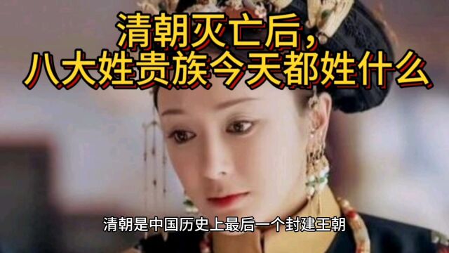 清朝灭亡后,八大姓贵族今天姓什么