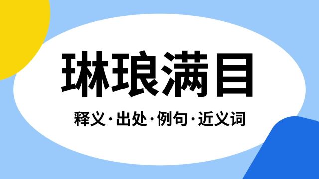 “琳琅满目”是什么意思?