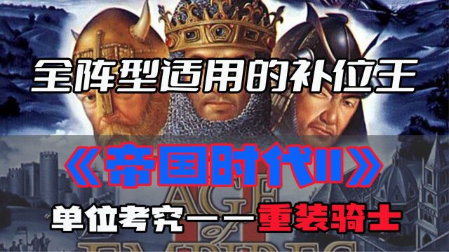 【游戏内外】全阵型适用的补位王,《帝国时代II》单位考究——重装骑士