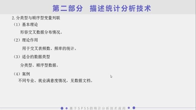 SPSS‖零基础SPSS入门逆袭攻略:S0215 分类型与顺序型变量的列联#零基础 #数据分析 #分类型 #干货