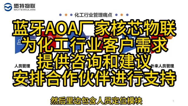 11月26日蓝牙AOA厂家核芯物联为化工行业客户需求提供咨询和建议安排合作伙伴进行支持