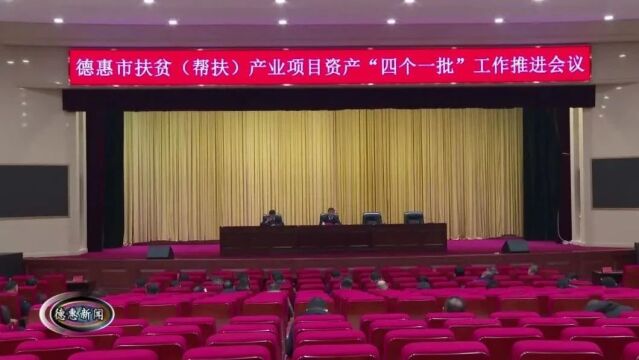 【新闻】我市召开扶贫(帮扶)产业项目资产 “四个一批”工作推进会议