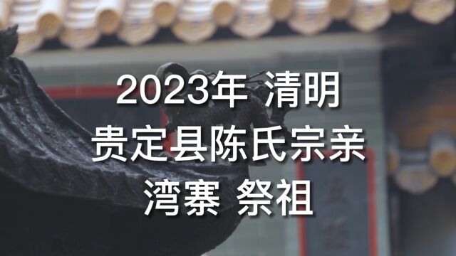 贵定县陈氏宗亲2023年清明, [湾寨] 祭祖