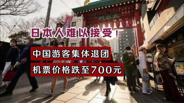 日本人难以接受!中国游客集体退团,机票价格跌至700元