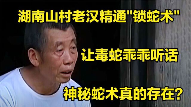 湖南山村老汉精通锁蛇术,让毒蛇乖乖听话,背后故事有何玄机?