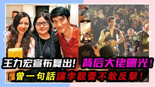 王力宏背后大佬曝光!曾一句话让李靓蕾不敢反击,力挺王力宏复出!