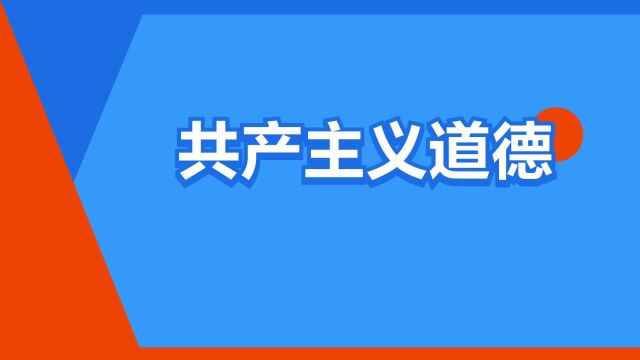 “共产主义道德”是什么意思?