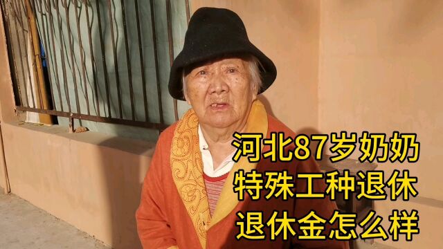 河北87岁奶奶,特殊工种退休,退休金怎么样