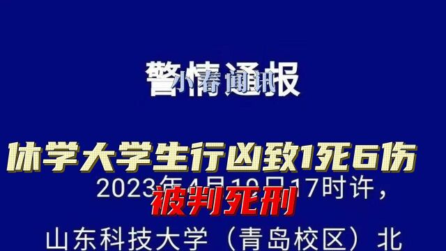 休学大学生行凶致1死6伤 被判死刑