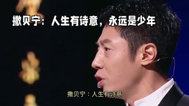 撒贝宁:人生有诗意.永远是少年